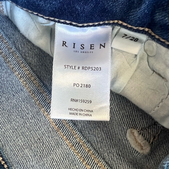 risen straight leg jeans - Picture 3 of 4